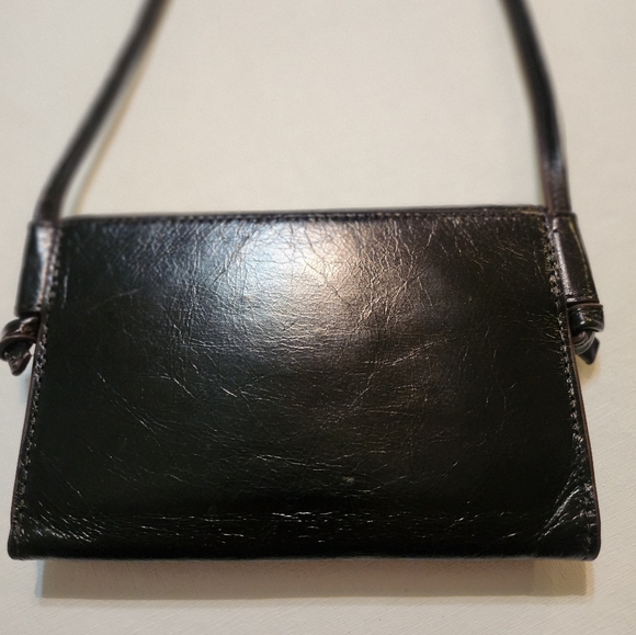 Vintage HOBO Black Leather Crossbody Bag EUC - Picture 5 of 15